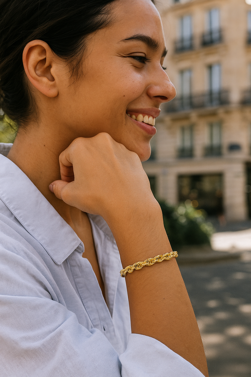 Pulsera Rope en Oro 18K
