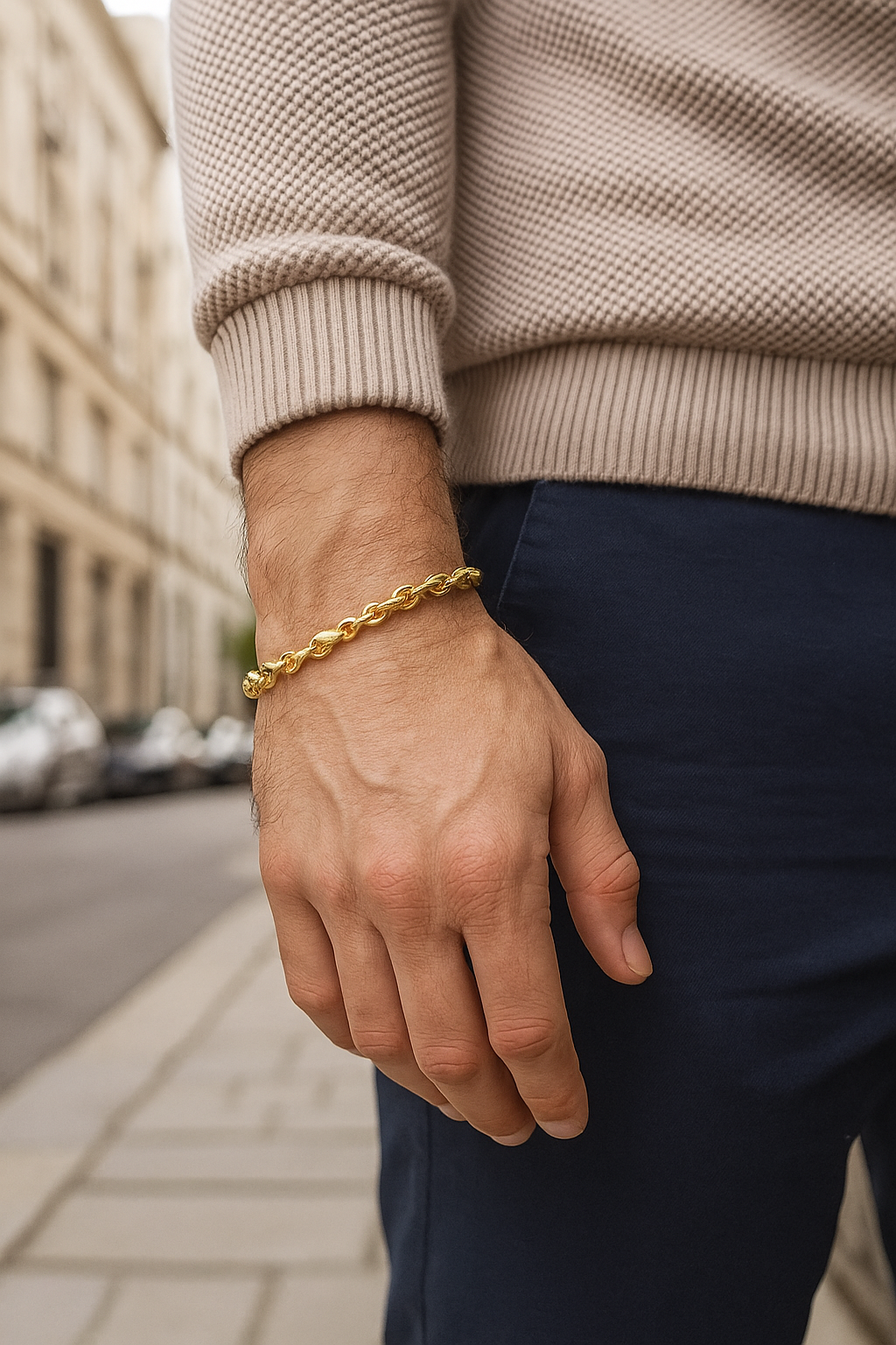 Pulsera Rope en Oro 18K
