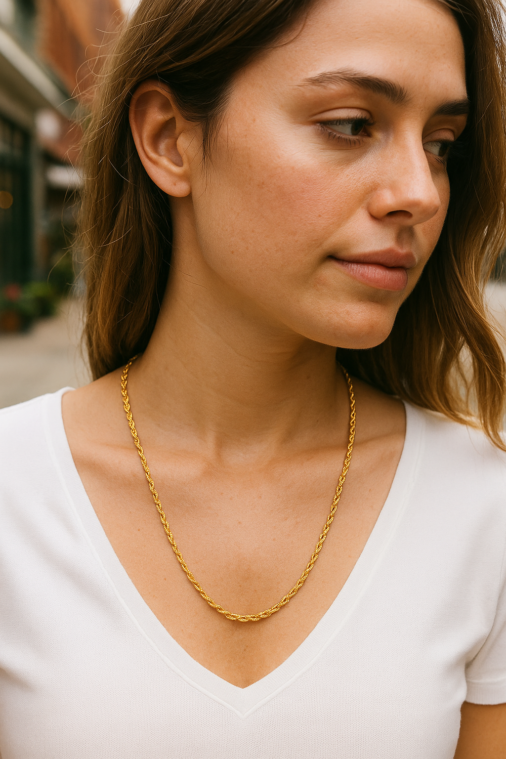 Cadena Rope en Oro 18K