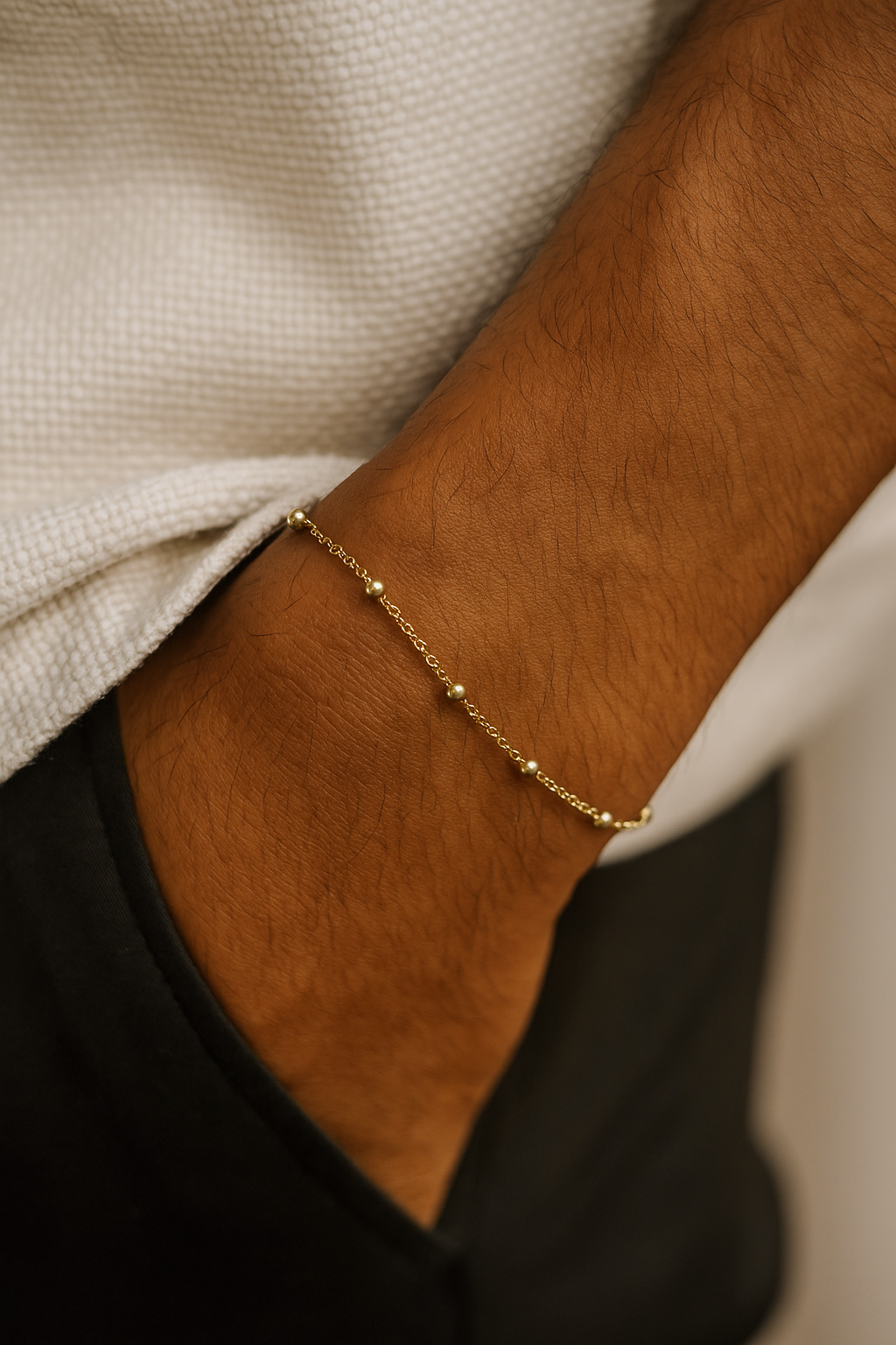 Pulsera Satelital de Eslabones en oro 18k