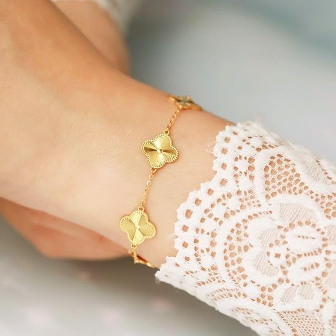 Pulsera Tréboles en Oro 18K