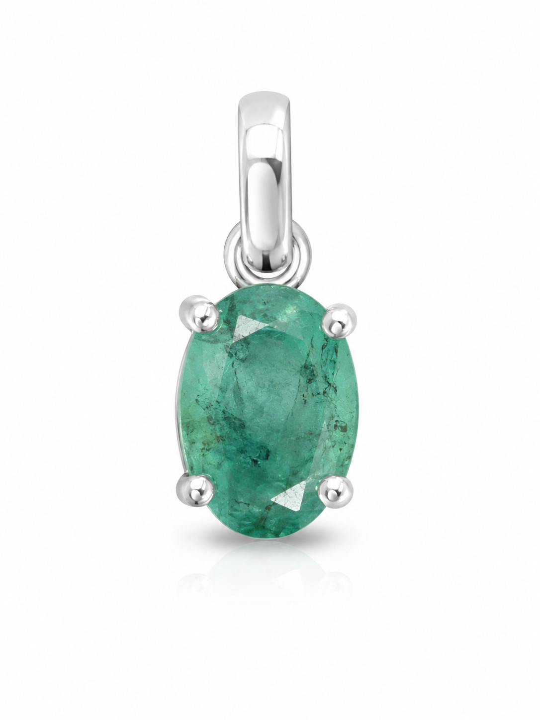 Dije esmeralda oval