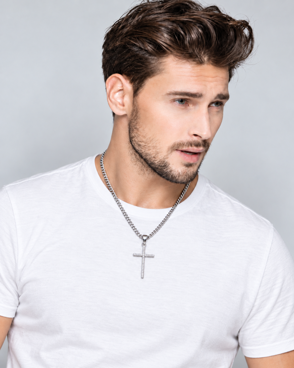 Dije Cruz Lumina en Plata