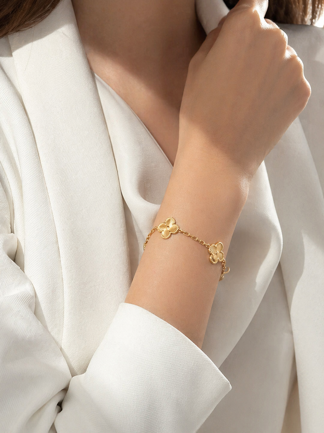 Pulsera Tréboles en Oro 18K