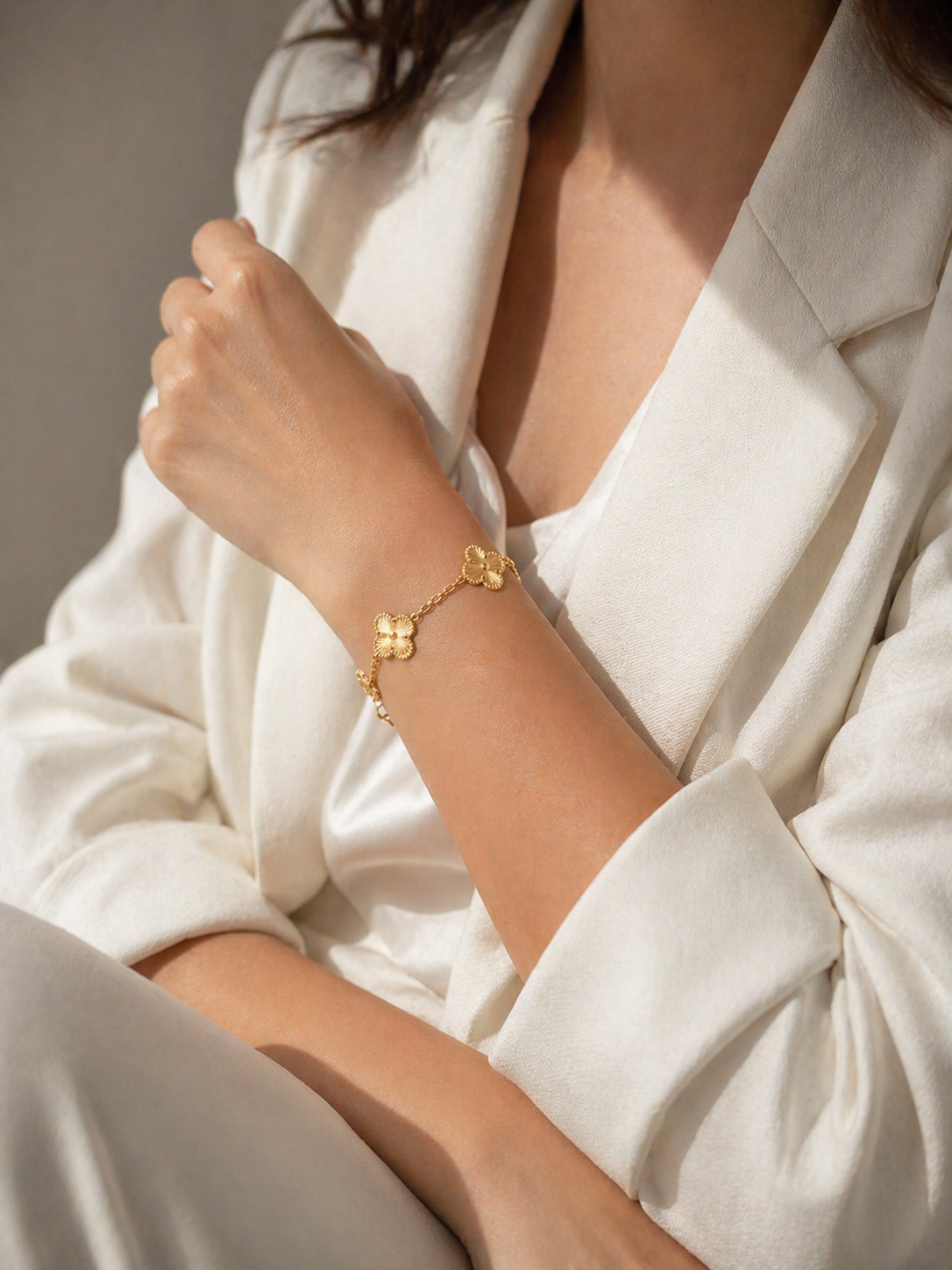 Pulsera Tréboles en Oro 18K