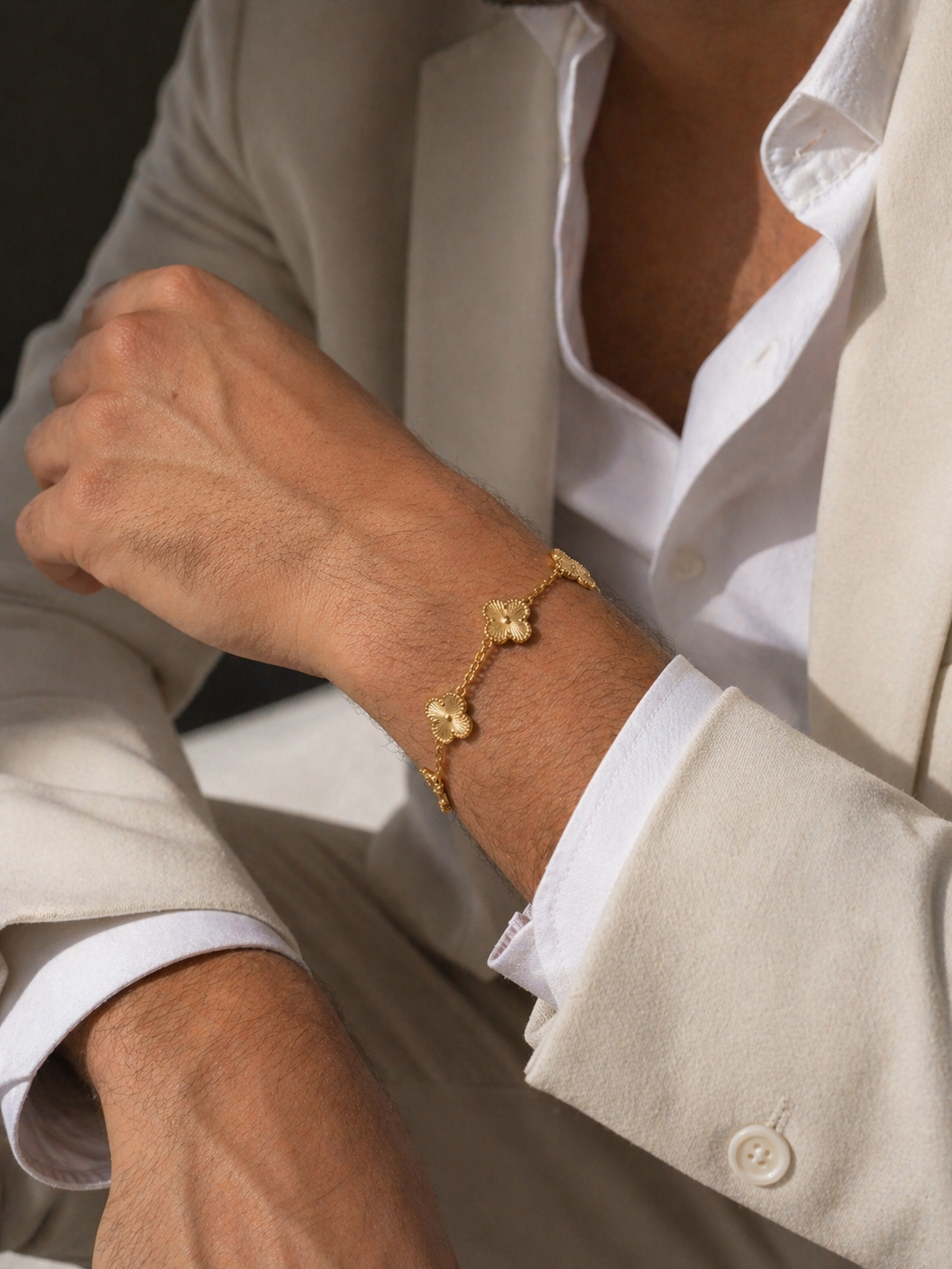 Pulsera Tréboles en Oro 18K