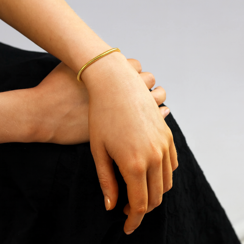 Pulsera cola de ratón enchapado