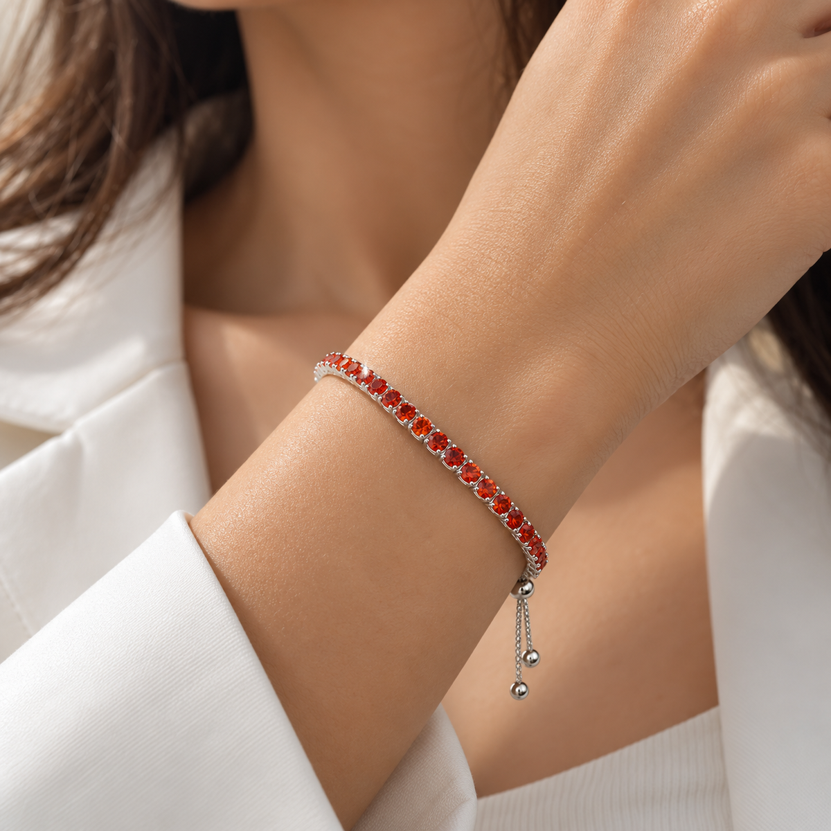 Pulsera Tennis Rojos