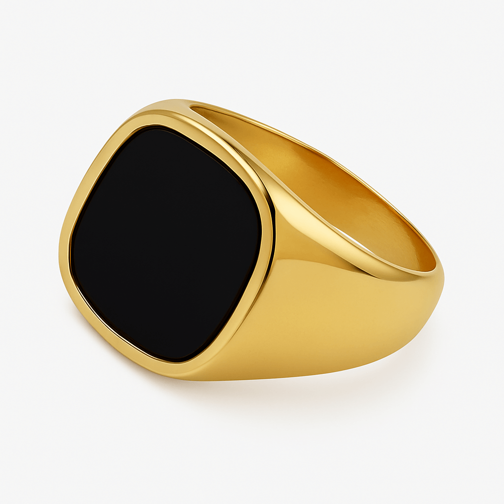 Anillo cuadrado con piedra