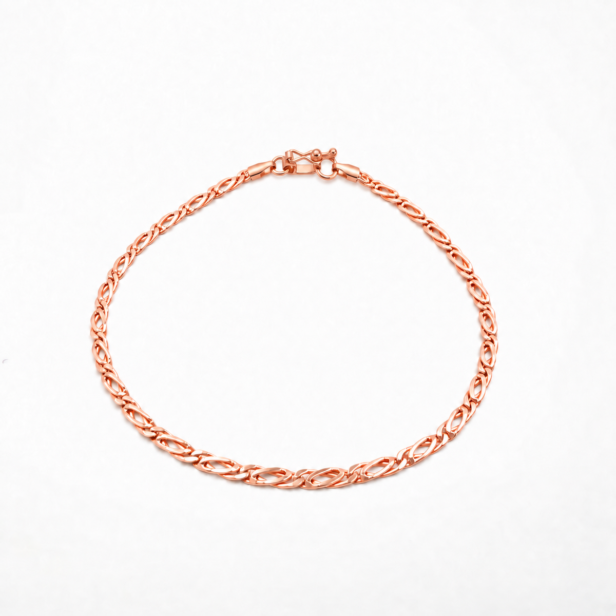 Pulsera Mónaco en Oro Rosé 18K
