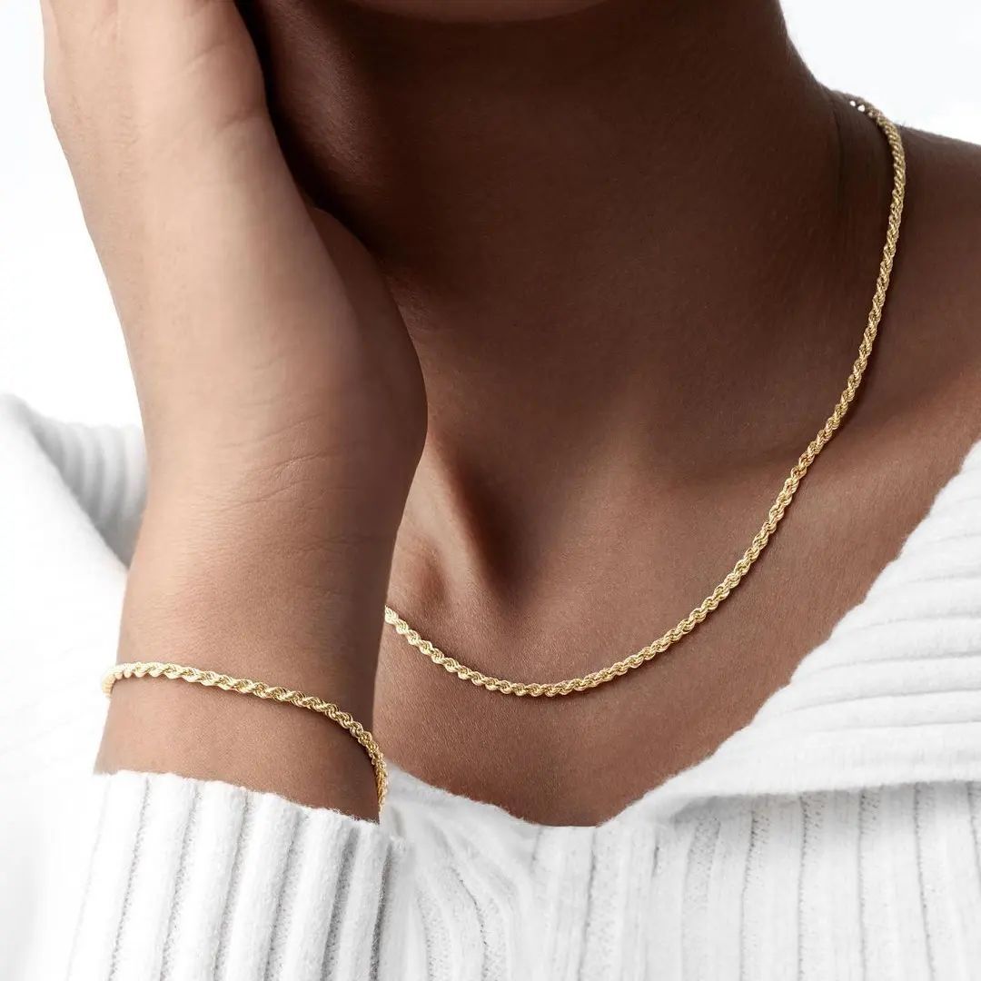 Cadena Rope en Oro 18K
