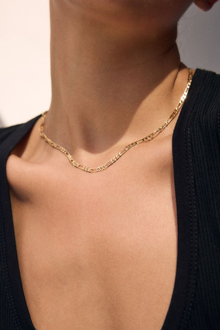 Collar Figaro de 18K