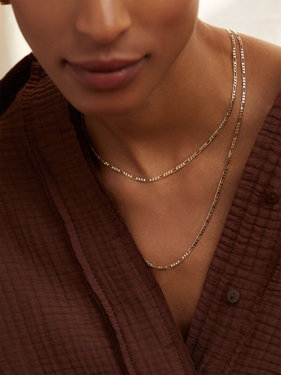 Collar Figaro de 18K