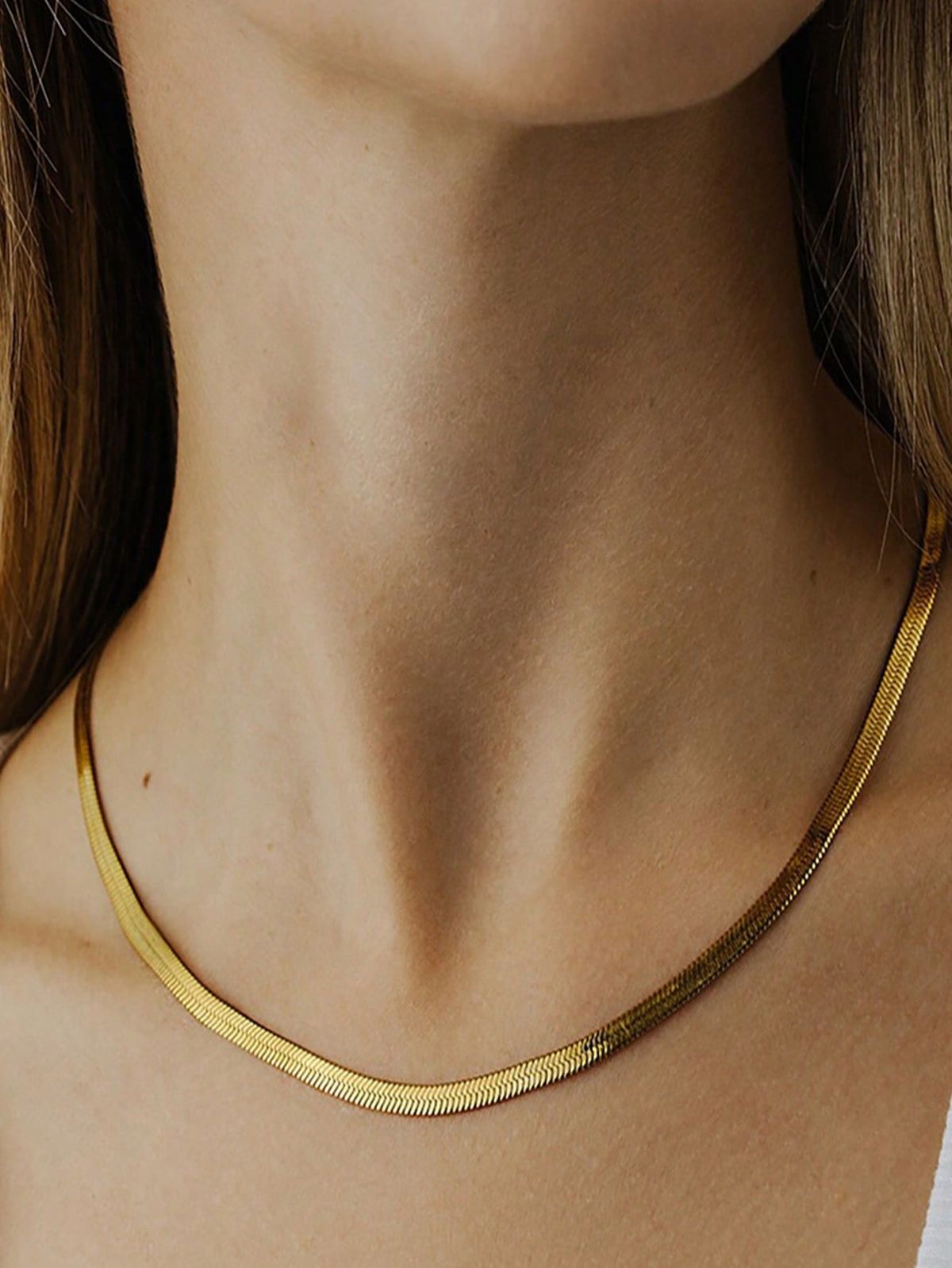 Cadena snake plana (gold)