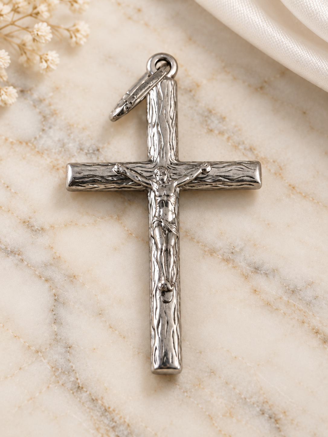 Dije Cruz Cristo Texturizado