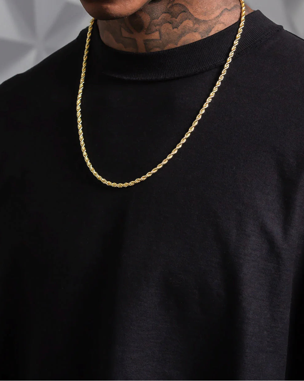 Cadena Rope en Oro 18K