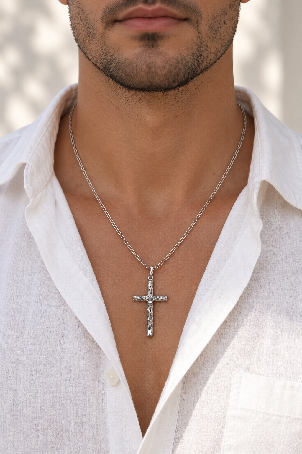 Dije Cruz Cristo Texturizado