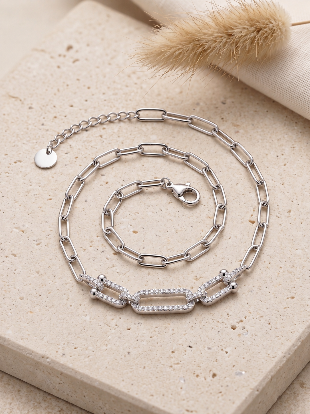 Pulsera Paperclip con Circones