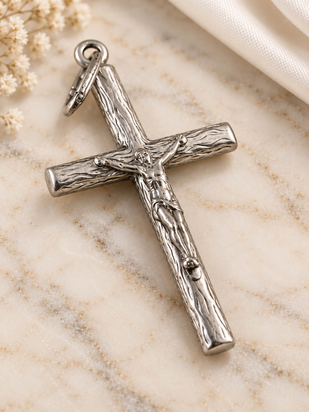 Dije Cruz Cristo Texturizado