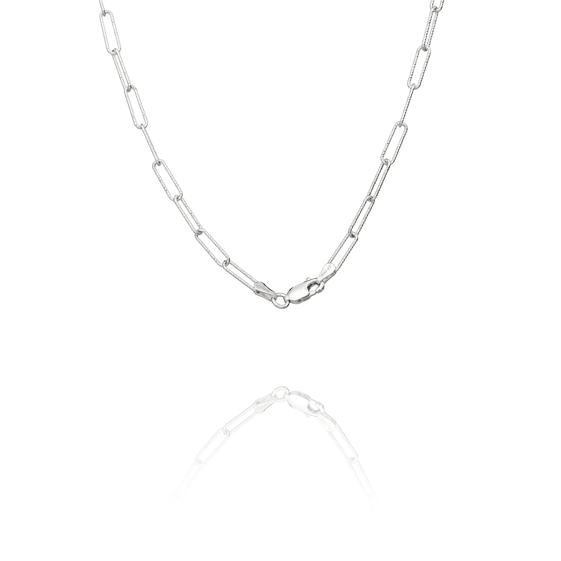 Cadena paperclip diamond cut