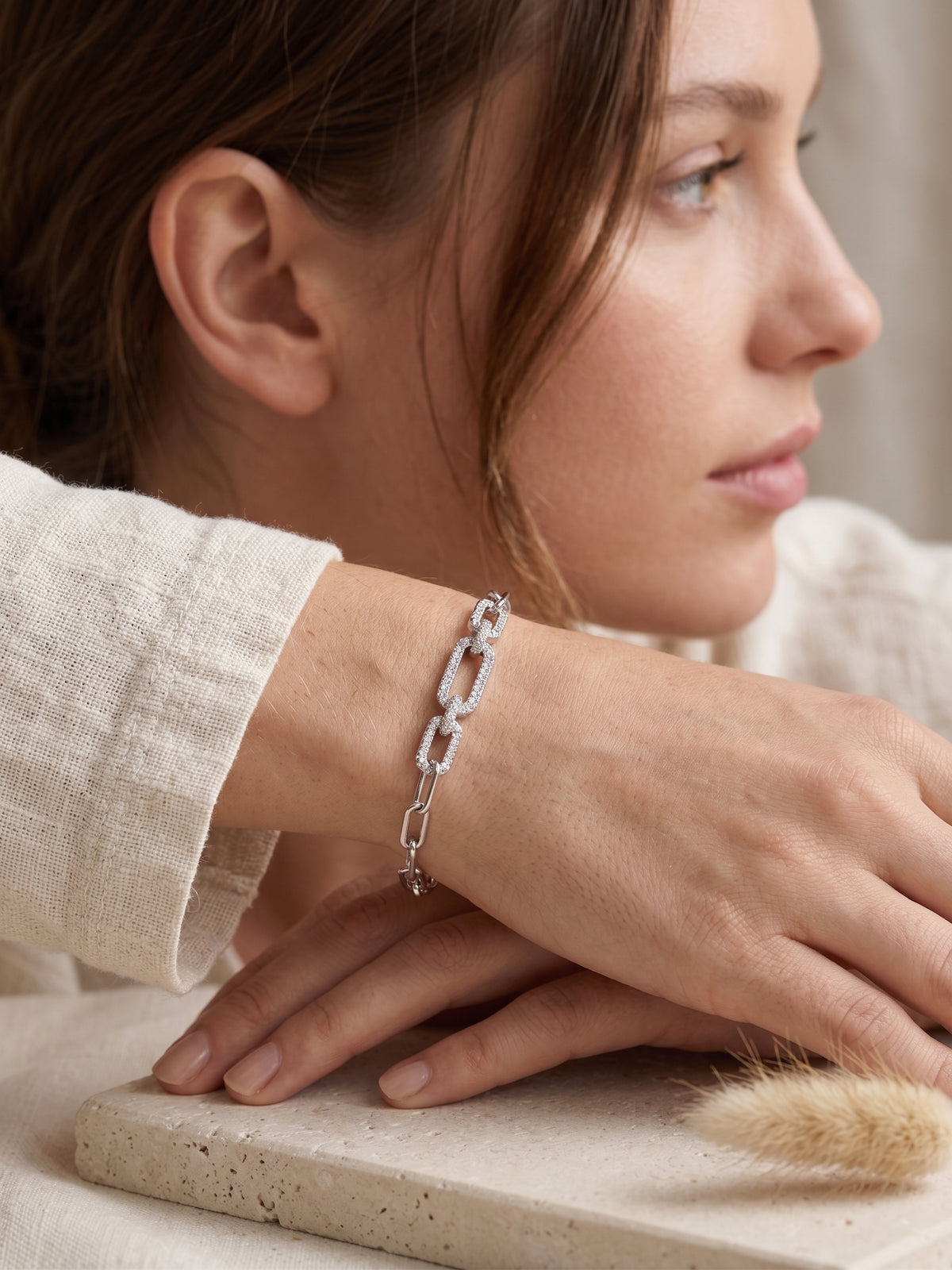 Pulsera Paperclip con Circones