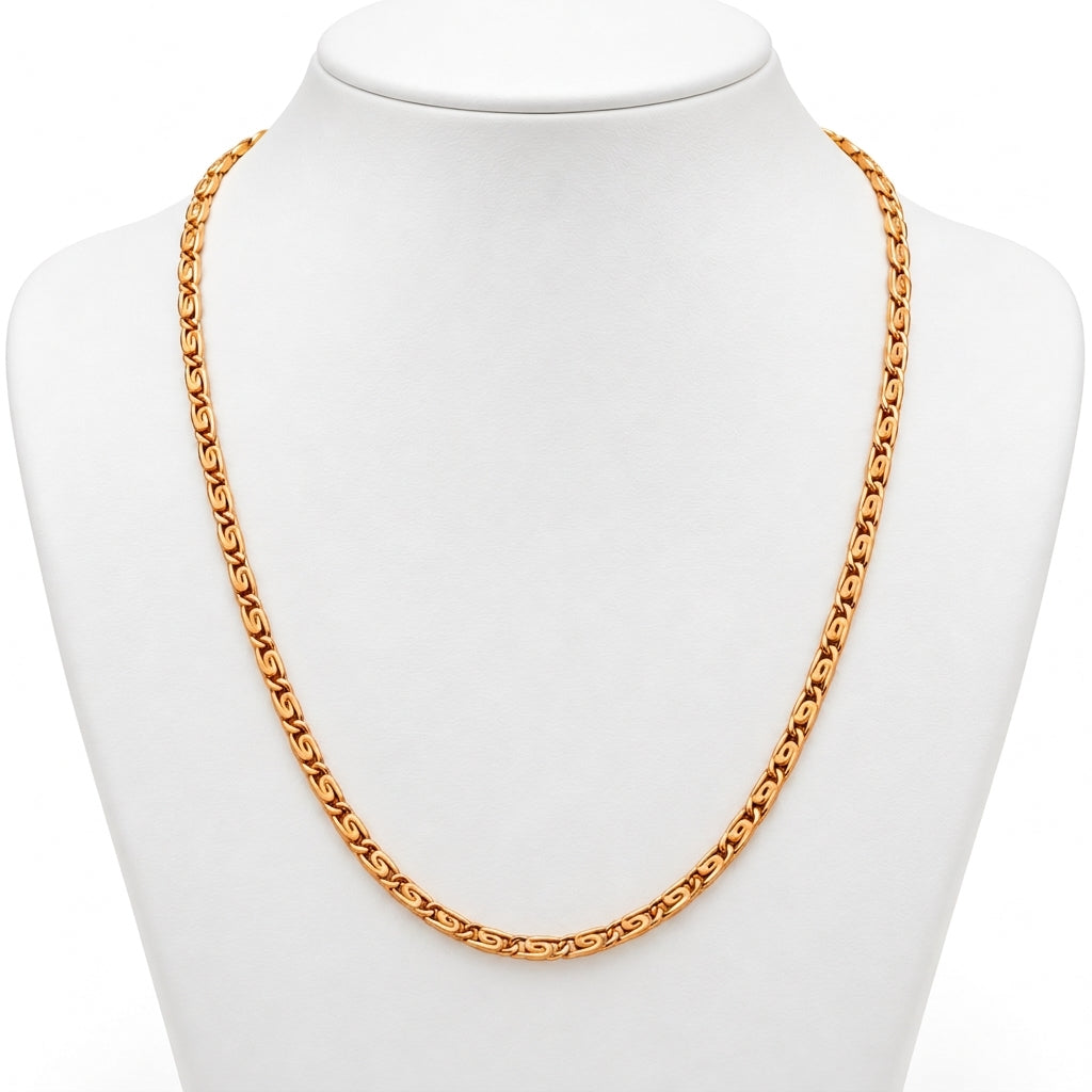 Collar Tejido Mónaco en Oro Naranja