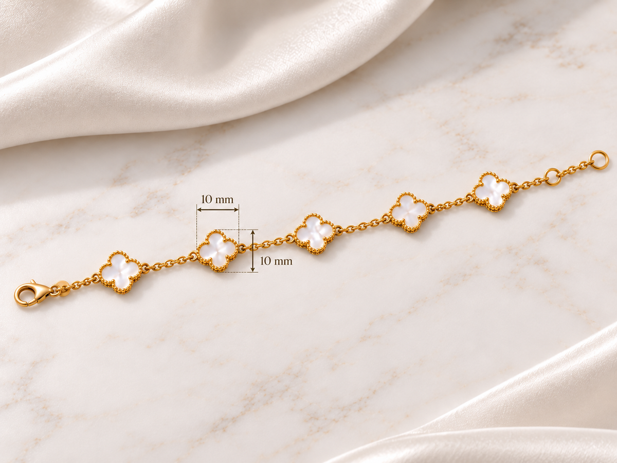 Pulsera Trébol de Nácar Perlado