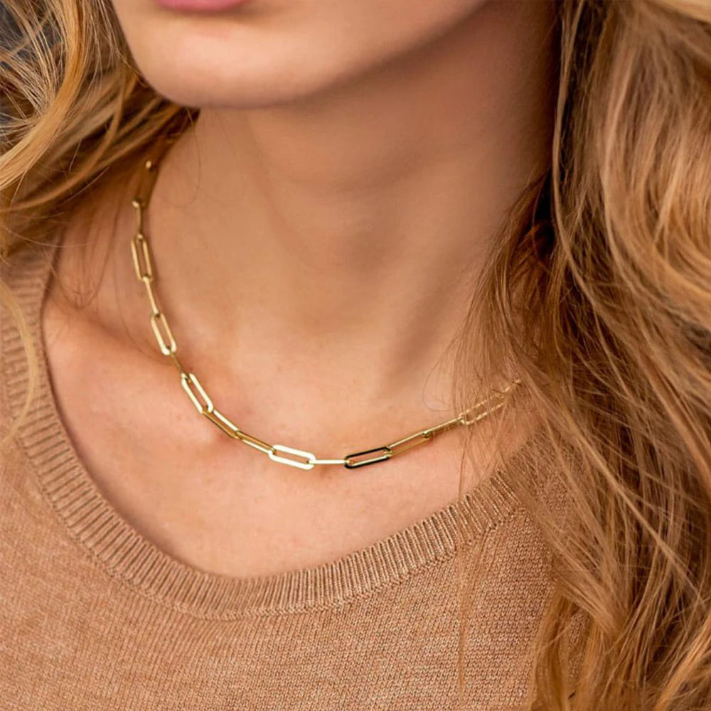 Cadena paperclip (gold)