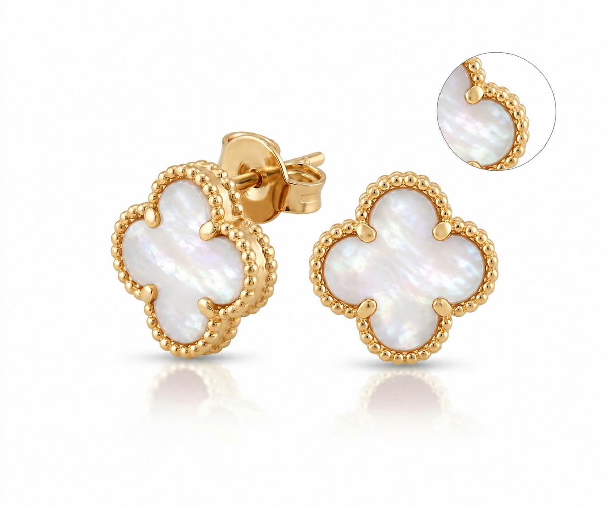 Aretes Trébol Nácar