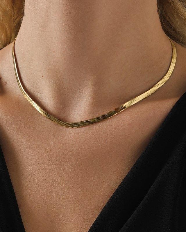 Cadena snake plana (gold)