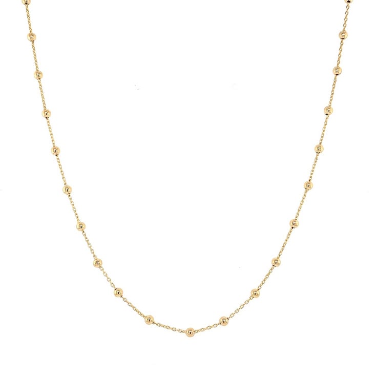 Cadena Prisma satelital en Oro 18K